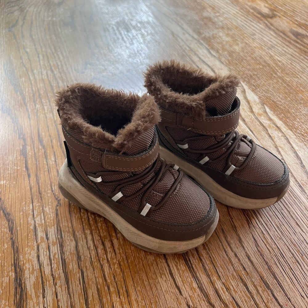 H&M Brown Kids Boots with Faux Fur